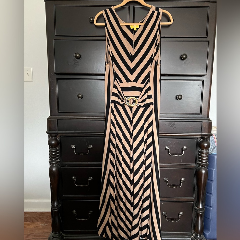 Liz Lange Brown and Black Maxi Dress